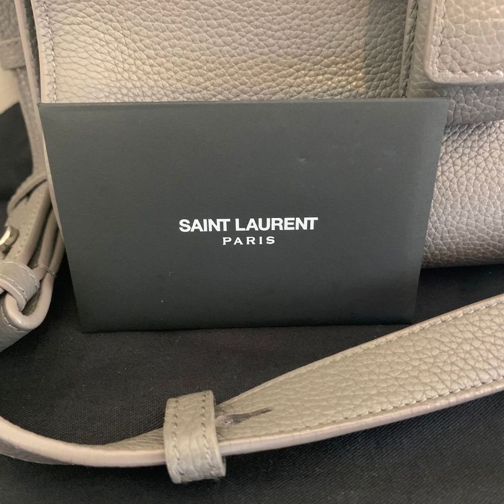 Saint Laurent Grey Leather Small Classic Sac De Jour Tote Saint Laurent  Paris