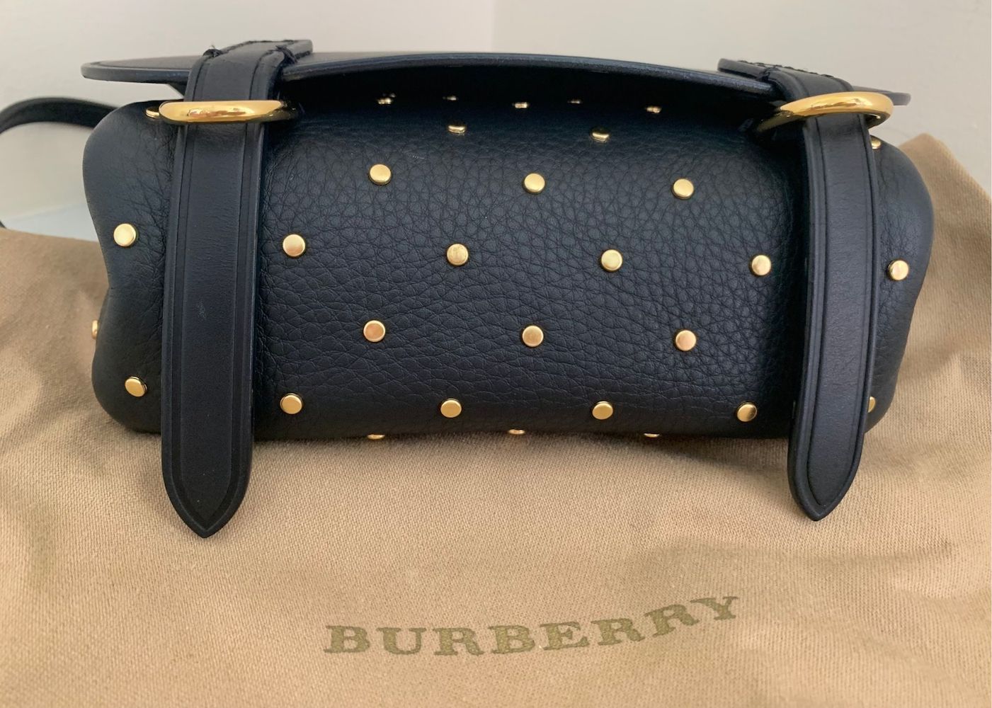 Burberry Black Leather Bridle Tote Bag