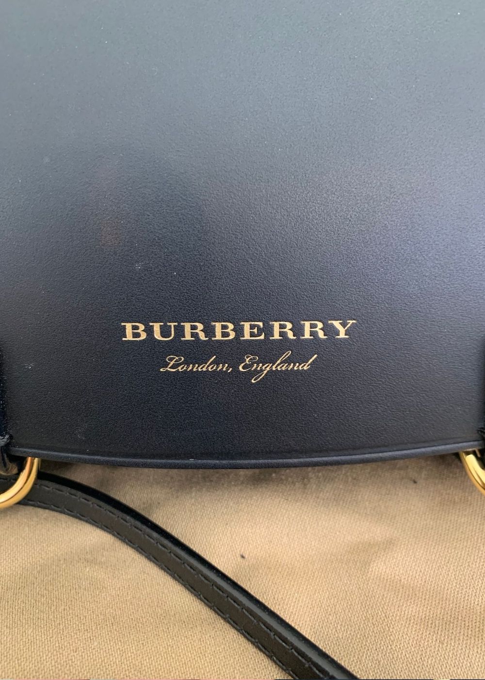 Burberry Bridle Baby Studded Leather Shoulder Bag Black, $1,195