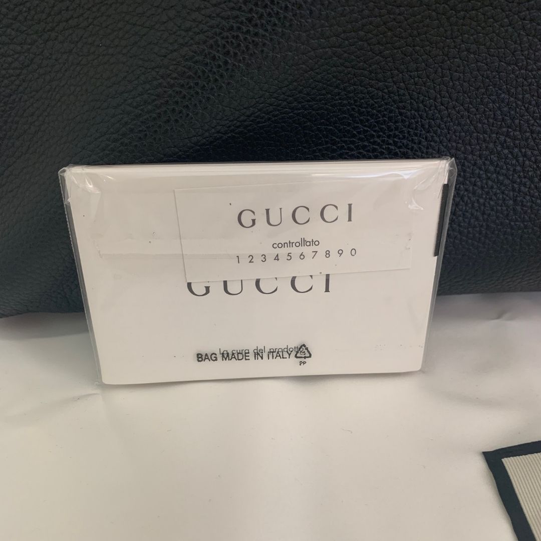 NEW Gucci Leather Logo Tote