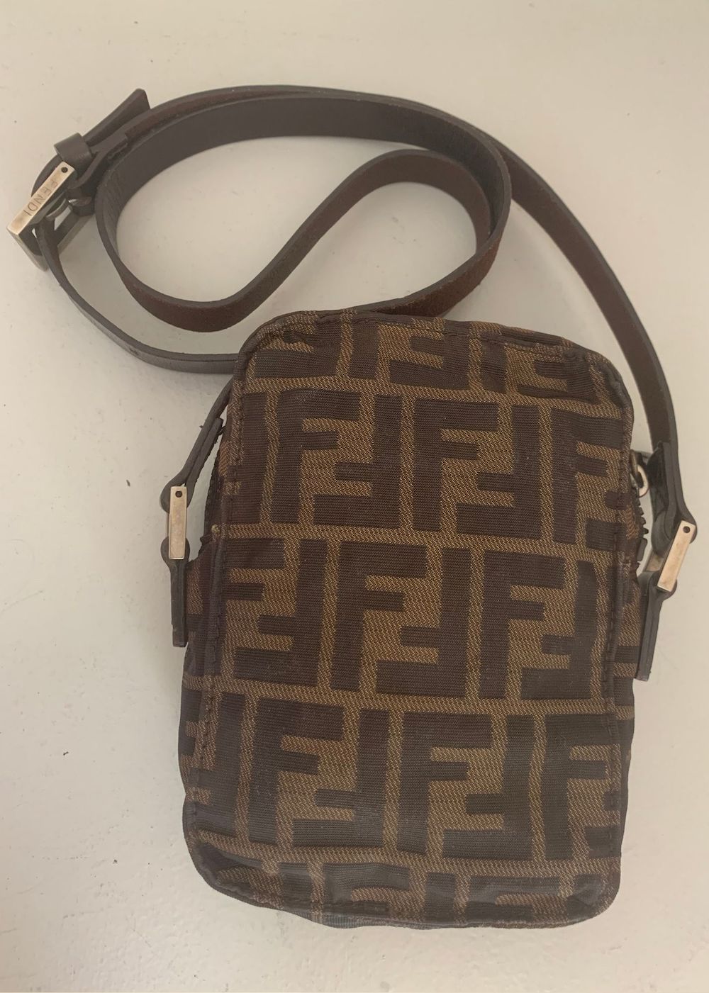 Fendi, Bags, Fendi Zucca Pochette Crossbody Handbag