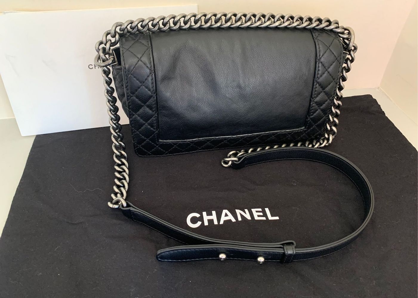 Chanel Black Reverso Boy Bag - J'adore Fashion Boutique