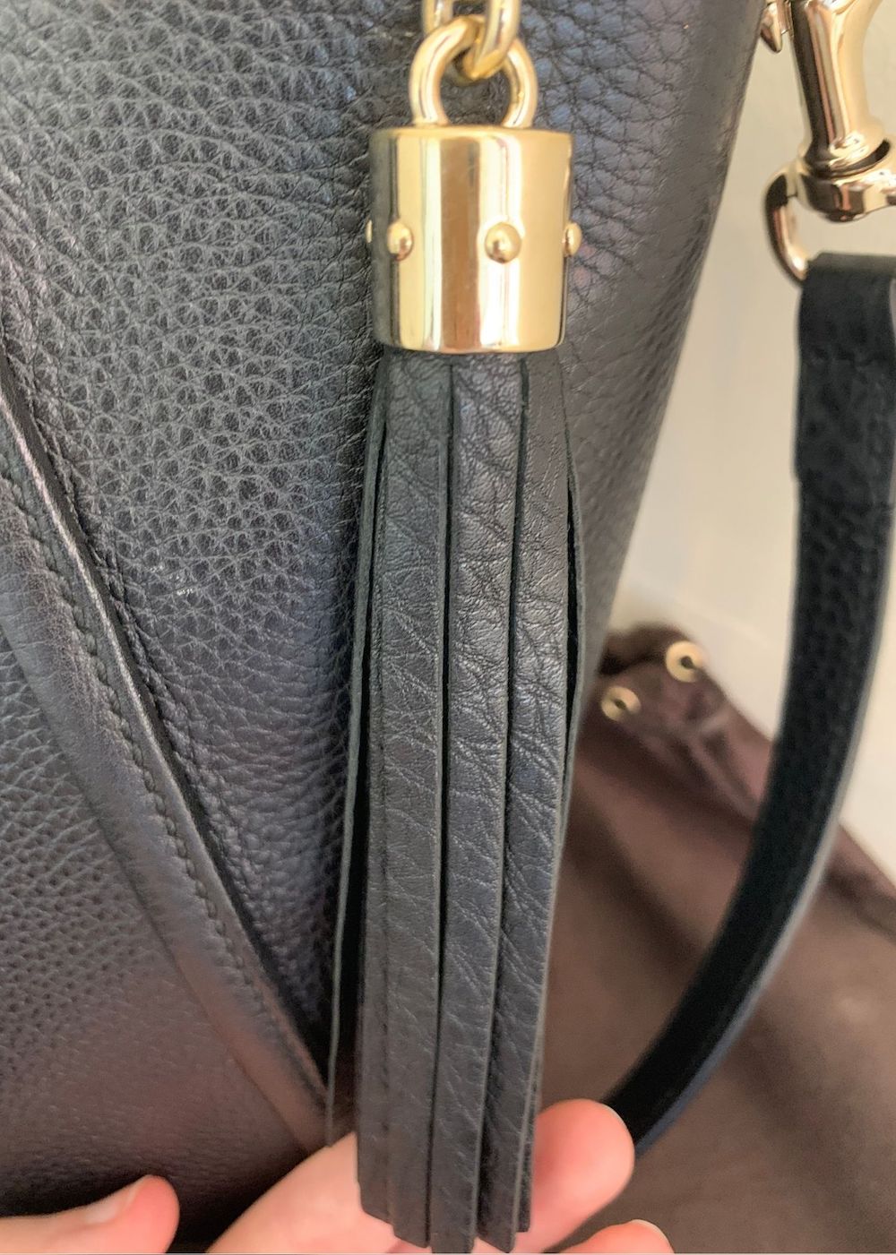 Gucci Soho Convertible Top Handle Bag Black Leather Small - J'adore ...