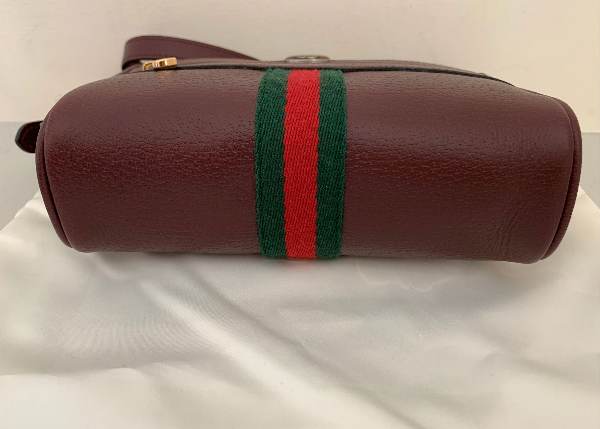 Gucci Vintage Maroon Leather Crossbody Bag