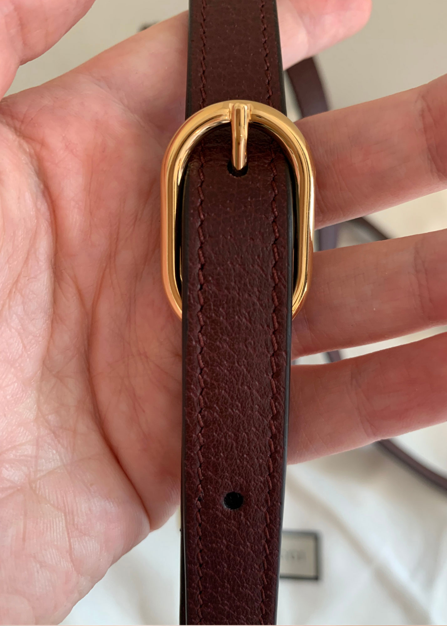 Louis Vuitton Burgundy Leather Adjustable Shoulder Strap