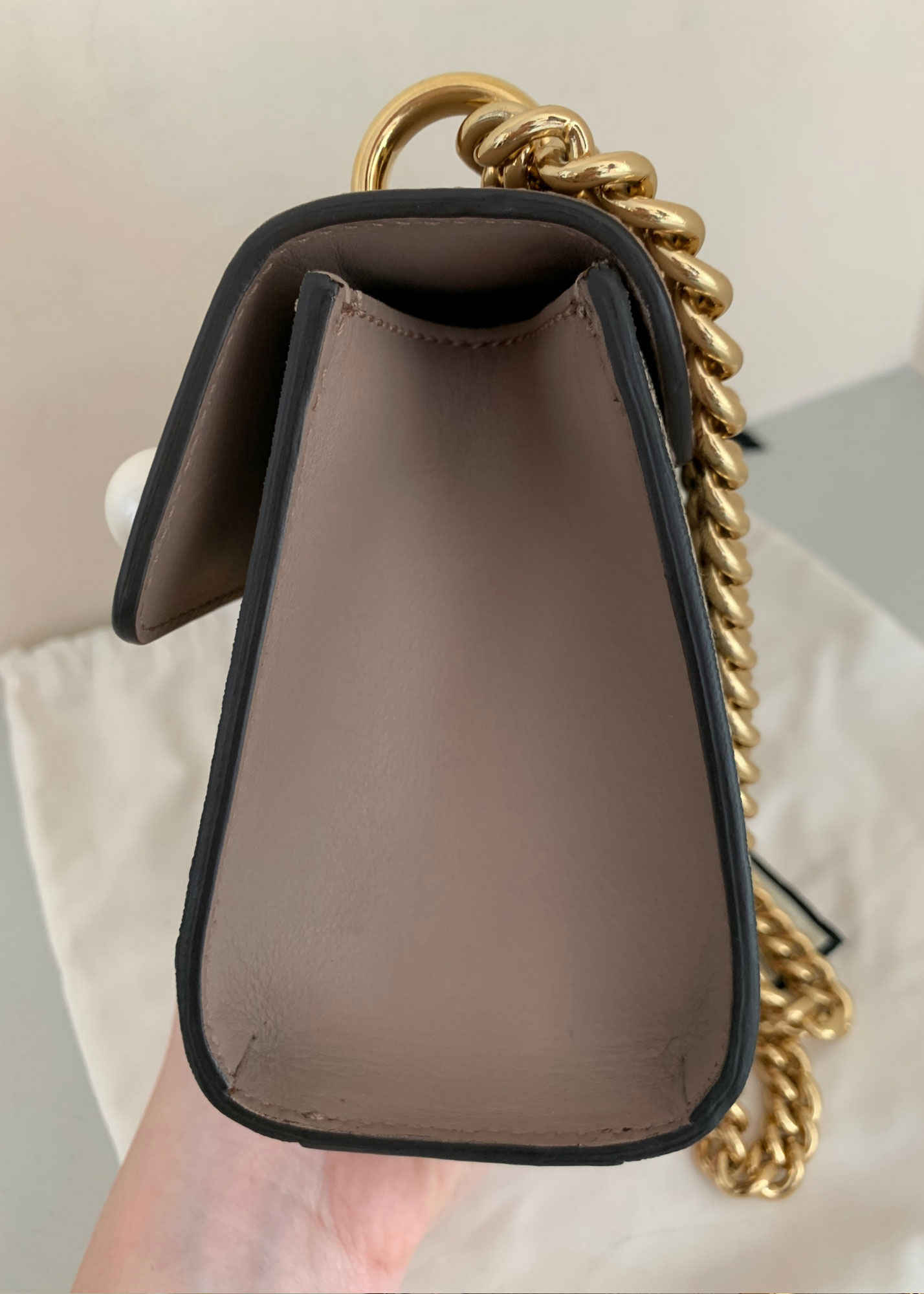 NEW GUCCI GG PADLOCK BERRY LEATHER CHAIN SMALL SHOULDER BAG CROSS-BODY  HANDBAG